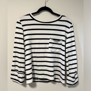 Bishop +Young striped sweatshirt with tie back detail